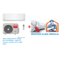 Klima uređaj Vivax R+ Design ACP-12CH35AERI+, 3.5kW, 3D Inverter, Ionizator, Wi-Fi ready - white SA MONTAŽOM